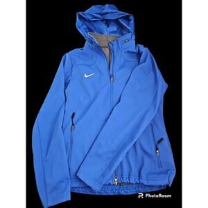 Nike Blue Therma-Fit Women Training Jacket‎ Packable Hood Blue Size small